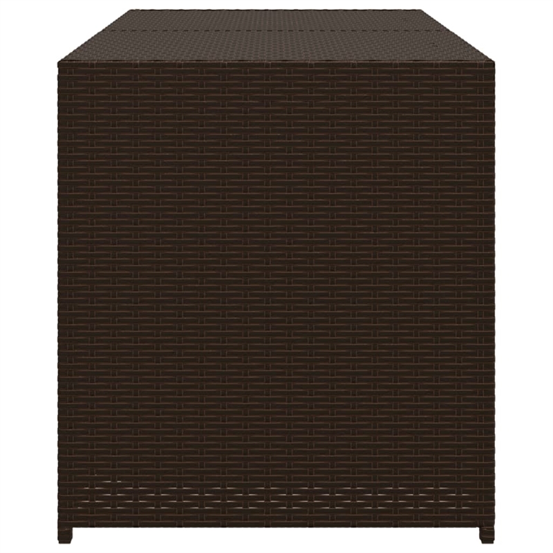 vidaXL PE Rattan Garden Storage Box in Brown