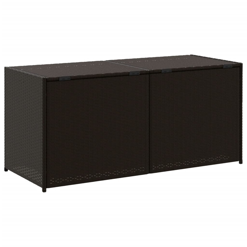 vidaXL PE Rattan Garden Storage Box in Brown