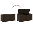 vidaXL PE Rattan Garden Storage Box in Brown