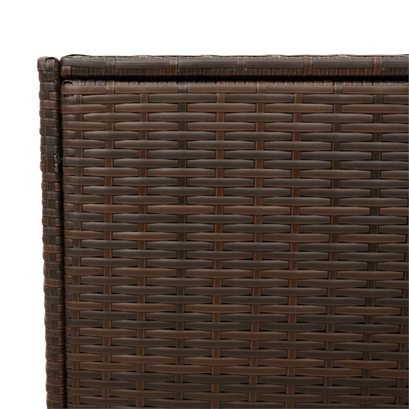 vidaXL PE Rattan Garden Storage Box in Brown