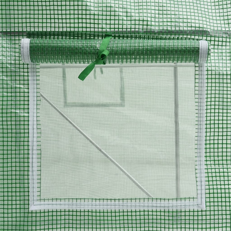 vidaXL Galvanized Steel Medium Greenhouse in Green