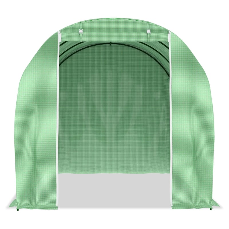 vidaXL Galvanized Steel Greenhouse in Green Polyethylene