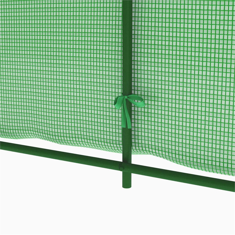 vidaXL Galvanized Steel Greenhouse in Green Polyethylene