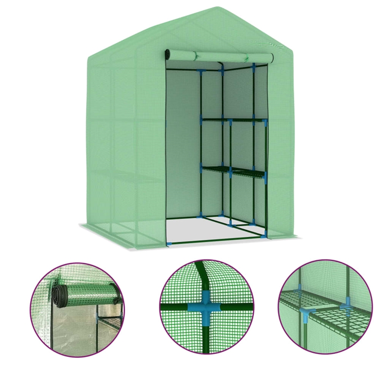 vidaXL Polyethylene Greenhouse in Green