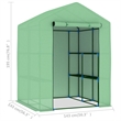 vidaXL Polyethylene Greenhouse in Green