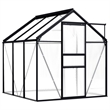 vidaXL Aluminum and Polycarbonate Large Greenhouse in Anthracite Transparent