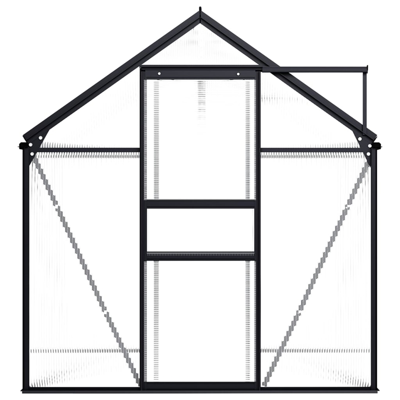 vidaXL Aluminum and Polycarbonate Large Greenhouse in Anthracite Transparent