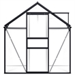 vidaXL Aluminum and Polycarbonate Large Greenhouse in Anthracite Transparent