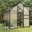 vidaXL Aluminum and Polycarbonate Large Greenhouse in Anthracite Transparent