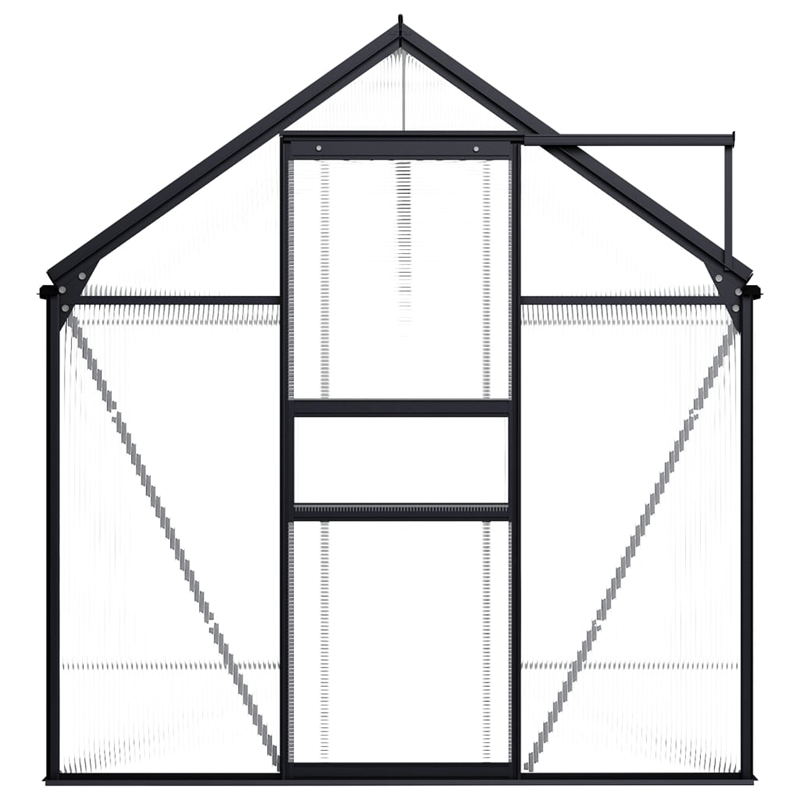 vidaXL Aluminum & Polycarbonate Greenhouse in Anthracite Transparent