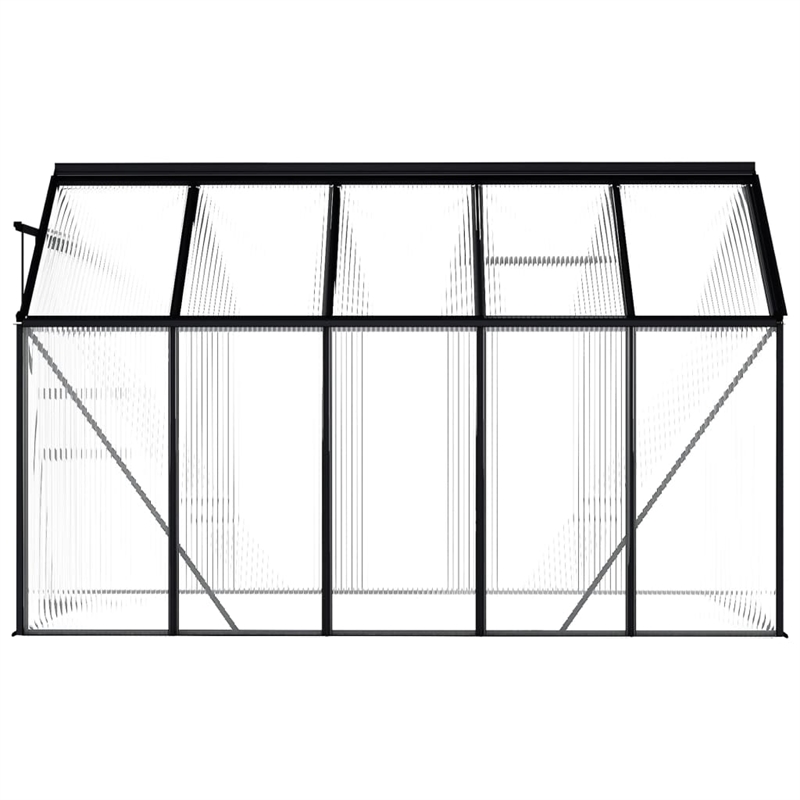 vidaXL Aluminum & Polycarbonate Greenhouse in Anthracite Transparent