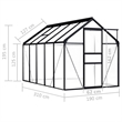 vidaXL Aluminum & Polycarbonate Greenhouse in Anthracite Transparent
