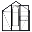 vidaXL Aluminum & Polycarbonate Large Greenhouse in Anthracite Transparent