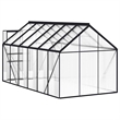 vidaXL Aluminum & Polycarbonate Large Greenhouse in Anthracite Transparent