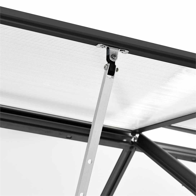 vidaXL Aluminum & Polycarbonate Large Greenhouse in Anthracite Transparent