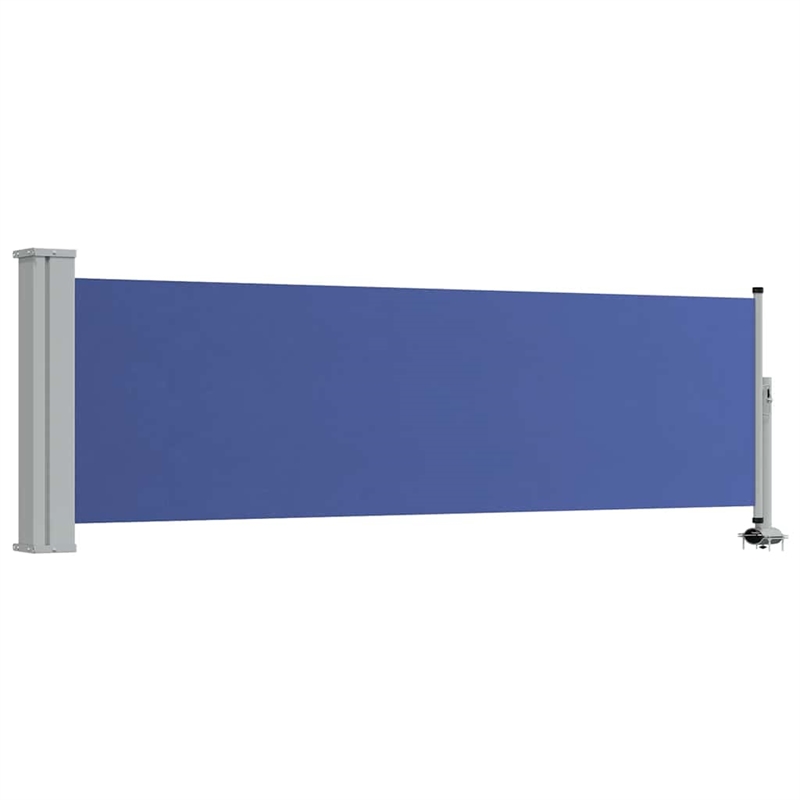 vidaXL Side Awning in Blue and Grey