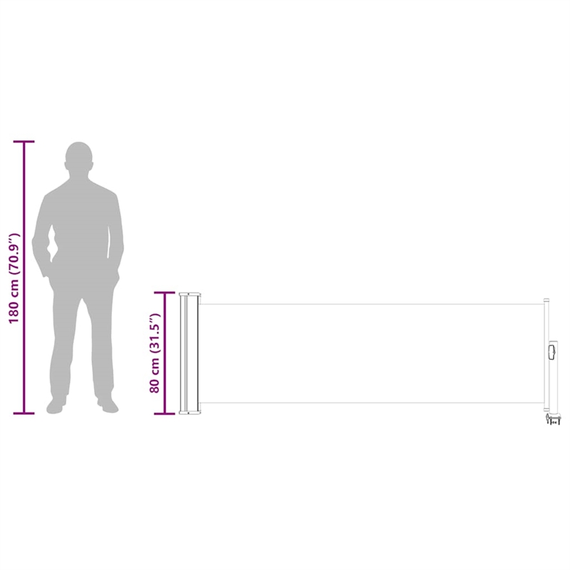 vidaXL Side Awning in Blue and Grey