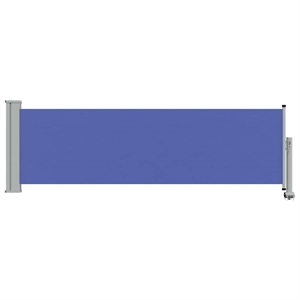 vidaXL Side Awning in Blue and Grey