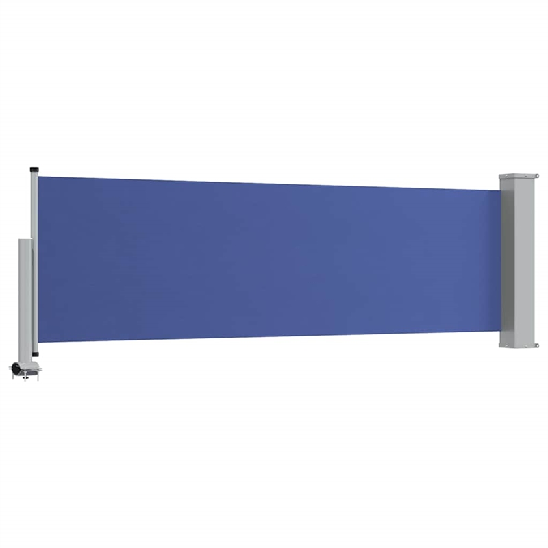 vidaXL Side Awning in Blue and Grey