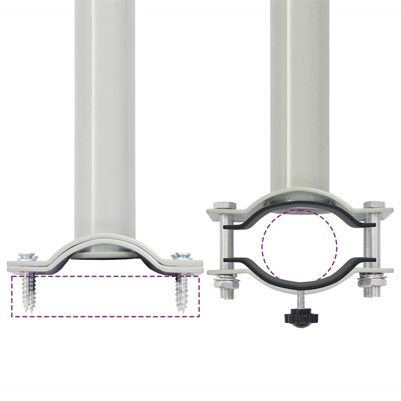 vidaXL Side Awning in Blue and Grey