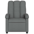 vidaXL Polyester Plywood Medium Massage Recliner Chair in Dark Grey