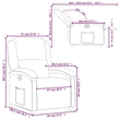 vidaXL Leather Wooden in  Recliner Chair in Cream