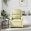 vidaXL Leather Wooden in  Recliner Chair in Cream