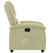 vidaXL Leather Wooden in  Recliner Chair in Cream