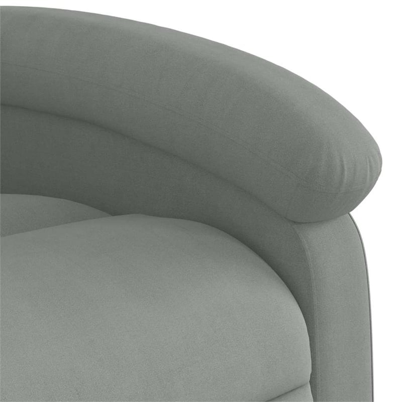 vidaXL Velvet Massage Recliner Chair in Light Gray