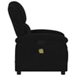 vidaXL Velvet Massage Recliner Chair in Black