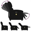 vidaXL Velvet Massage Recliner Chair in Black