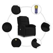 vidaXL Velvet Massage Recliner Chair in Black