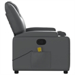 vidaXL Faux Leather Massage Recliner Chair in Grey