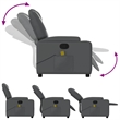 vidaXL Faux Leather Massage Recliner Chair in Grey