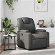 vidaXL Faux Leather Massage Recliner Chair in Grey