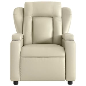 vidaXL Faux Leather Massage Recliner Chair in Cream