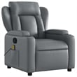 vidaXL Faux Leather Massage Recliner Chair in Grey