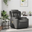 vidaXL Faux Leather Massage Recliner Chair in Grey