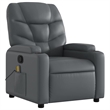 vidaXL Faux Leather Massage Recliner Chair in Grey