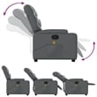 vidaXL Faux Leather Massage Recliner Chair in Grey