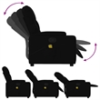 vidaXL Fabric Massage Recliner Chair in Black