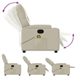 vidaXL Faux Leather Massage Recliner Chair in Cream