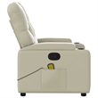 vidaXL Faux Leather Massage Recliner Chair in Cream