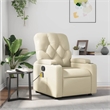 vidaXL Faux Leather Massage Recliner Chair in Cream