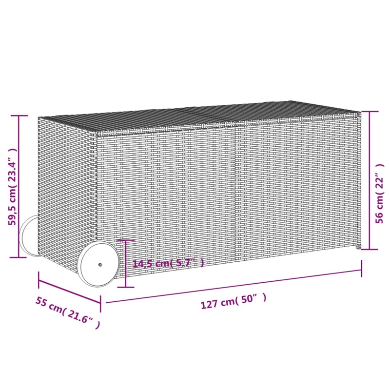 vidaXL Garden Storage Box in Black
