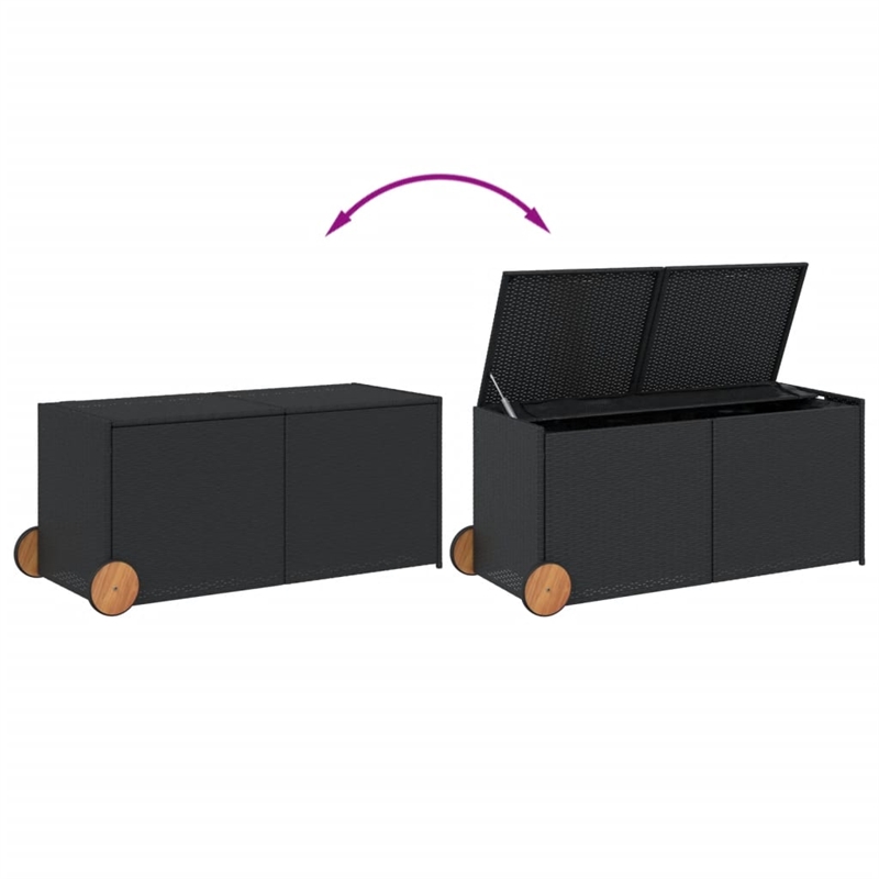 vidaXL Garden Storage Box in Black