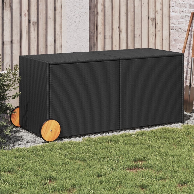 vidaXL Garden Storage Box in Black