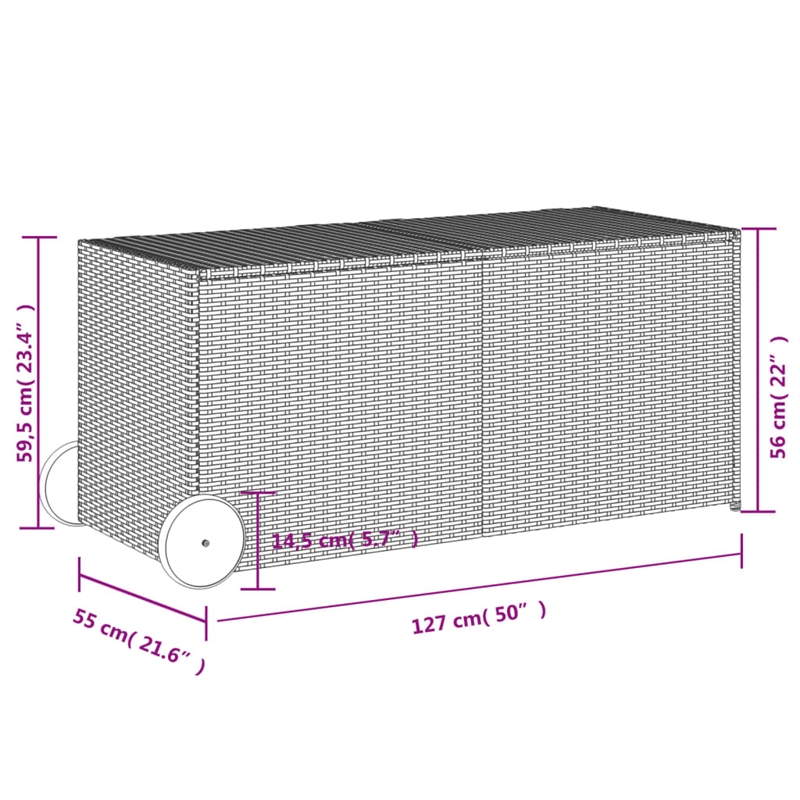 vidaXL Garden Storage Box in Brown