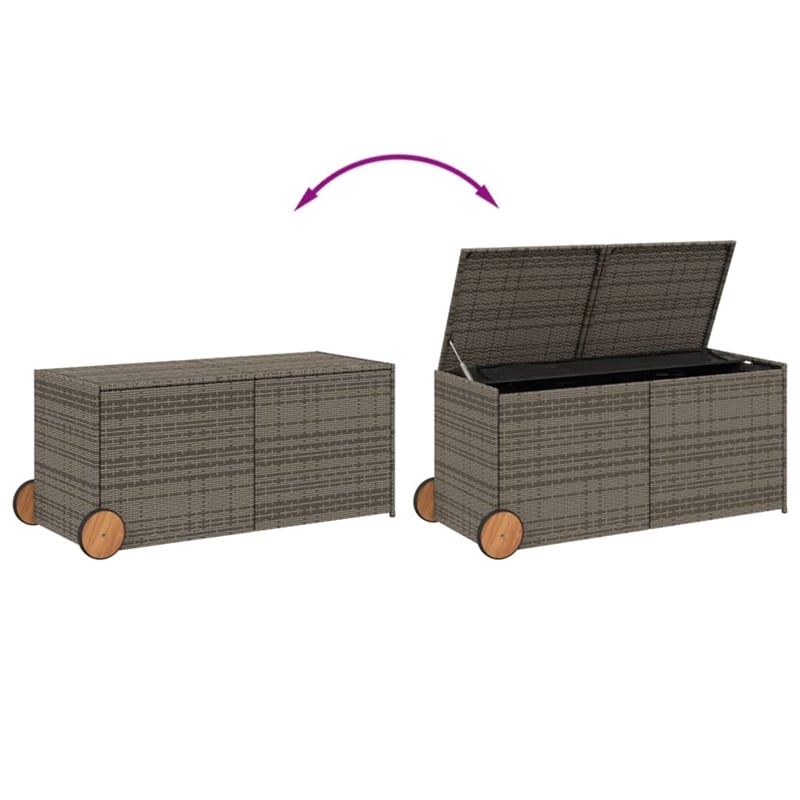vidaXL Garden Storage Box in Gray