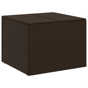 vidaXL Poly Rattan Garden Storage Box in Brown
